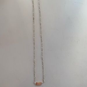 pink and peach beaded necklace
